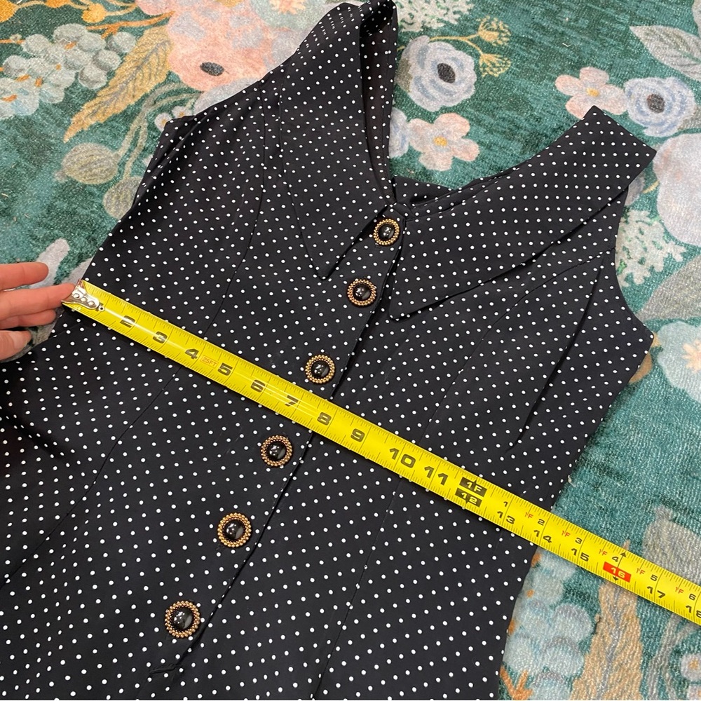 Ninalee Vintage 1990s Romper Black & White Polka dot Retro 90s Jumper - Picture 12 of 17